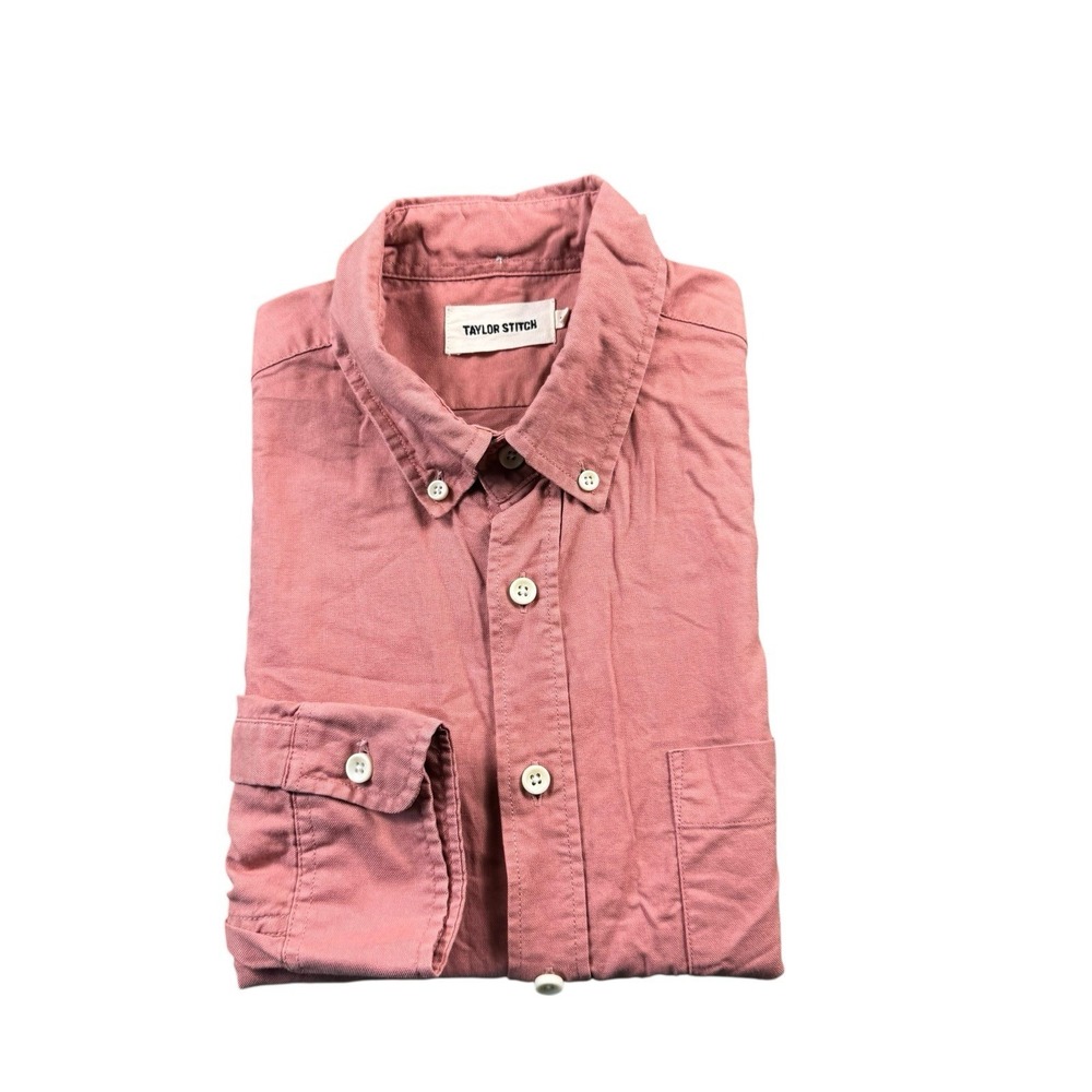Taylor Stitch Pink Cotton‎ L/S Button Down Shirt Size 38 Mint